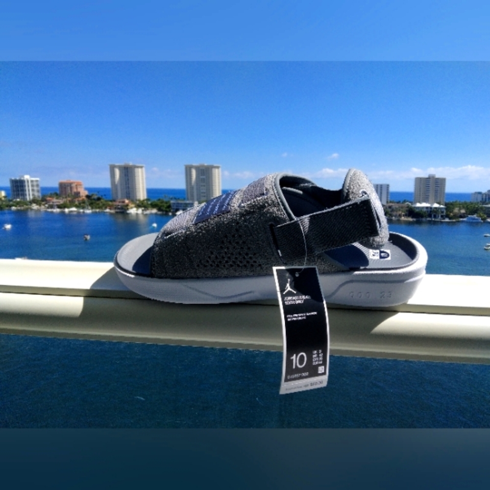 Nike Air Jordan Retro 23 LS slides Sandals Winter Grey DJ9857-002 Cool Grey - Picture 3 of 9
